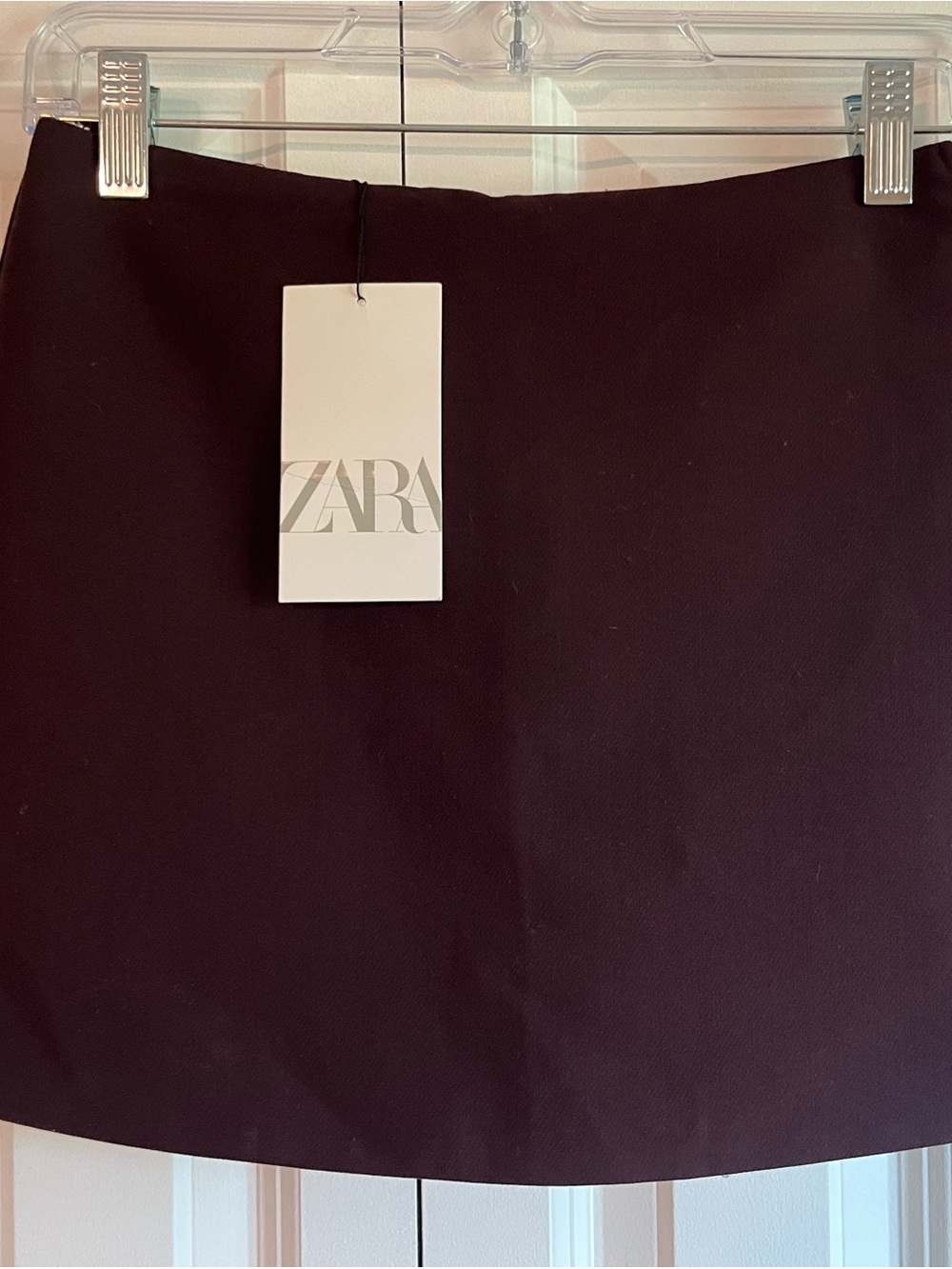 NWT ZARA Burgundy Skort - Size SMALL
